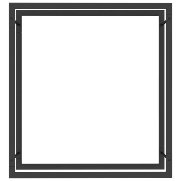 vidaXL Polttopuuteline mattamusta 80x28x86 cm ter&auml;s