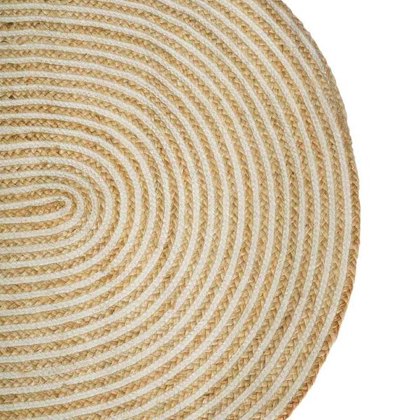 vidaXL Matto Luonnollinen ja valkoinen 152 x 245 cm Juutti