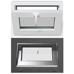vidaXL Kellari-ikkuna RISOR 60 x 40 cm PVC ja lasi Antrasiitti