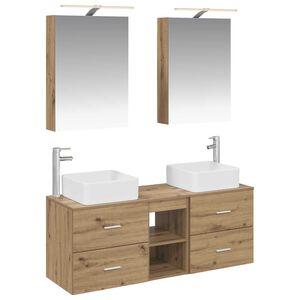 vidaXL Kylpyhuonekalustesetti 5 pcs Artisaanitammi