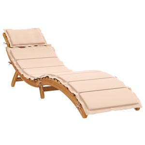 vidaXL Aurinkotuoli Tihe&auml; akasiapuu Beige