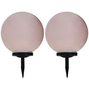 vidaXL LED-aurinkokennovalaisin 2 kpl v&auml;ri&auml; vaihtava py&ouml;re&auml; 40 cm RGB
