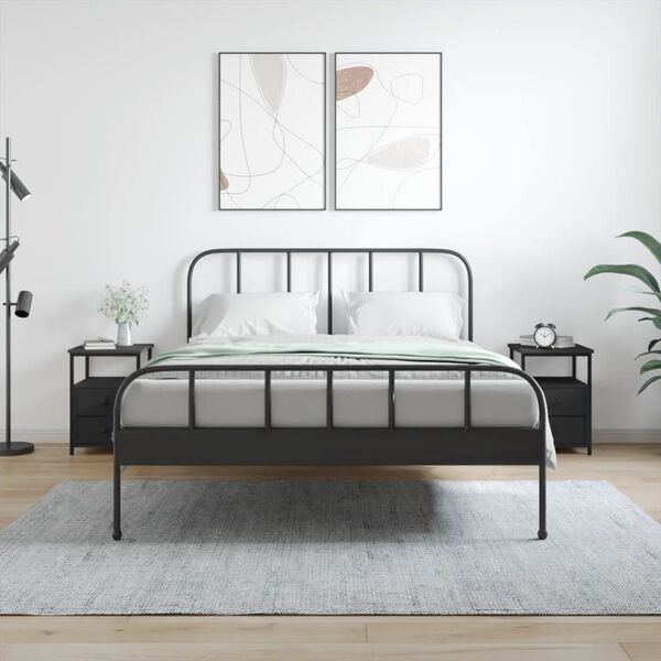 vidaXL Y&ouml;p&ouml;yd&auml;t 2 kpl musta 34x35,5x50 cm tekninen puu