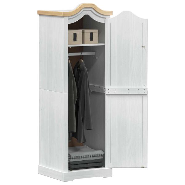 vidaXL Vaatekaapit ovella Valkoinen 55 x 52 x 170 cm Massiivinen m&auml;nty