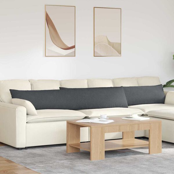 vidaXL Sohvatyynyt 2 pcs Tumma harmaa 200 x 40 cm Korduroikangas