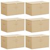 vidaXL S&auml;ilytyslaatikko 6 kpl Kuitukangas 55 x 35 x 32 cm 61,6 L Kerma