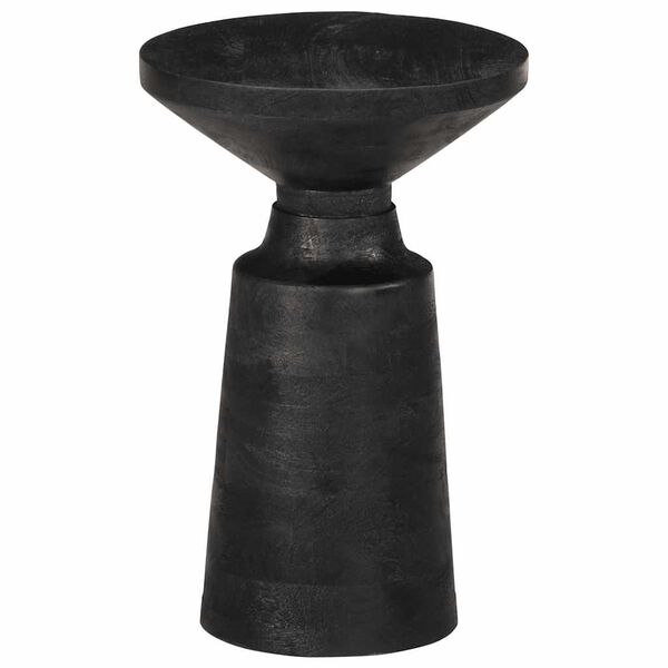 vidaXL sivupöytä Musta Ø33x50 cm Massiivipuu Mango