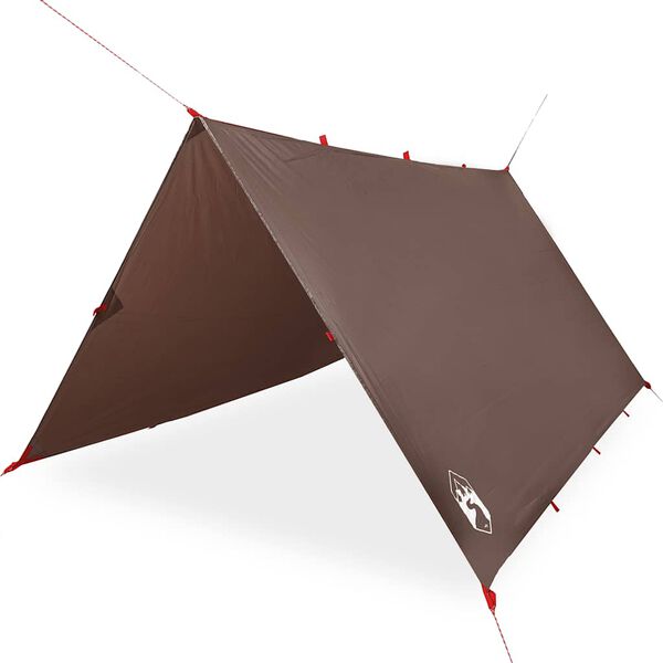 vidaXL Camping Tarp Ruskea 366x306 cm Vedenpitävä