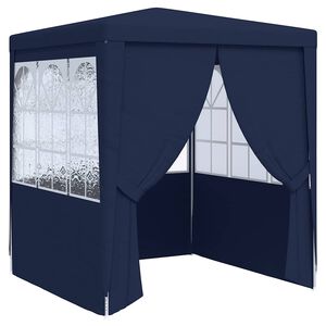 vidaXL Ammattilaisten juhlateltta sivuseinill&auml; 2x2 m sininen 90 g/m&sup2;