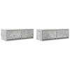 vidaXL TV-sein&auml;kaapit 2 kpl betoninharmaa 80x31x25,5 cm tekninen puu