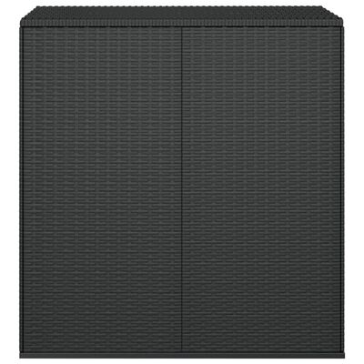 vidaXL Puutarhan säilytyslaatikko PE-rottinki 100x49x103,5 cm musta