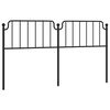 vidaXL Metallinen vaihtop&auml;&auml;ty musta 180 cm