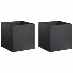 vidaXL Puutarha ruukku 2 kpl Musta 20 x 20 x 20 cm