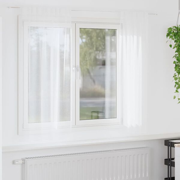 vidaXL Verhosatiini verhoilla 2 pcs Valkoinen 175 x 140 cm Polyesteri