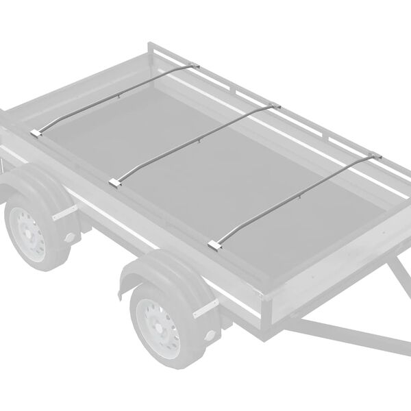 vidaXL sopii tasaiselle tela-aukkaalle 3 pcs Hopea 100-145 cm Alumiini