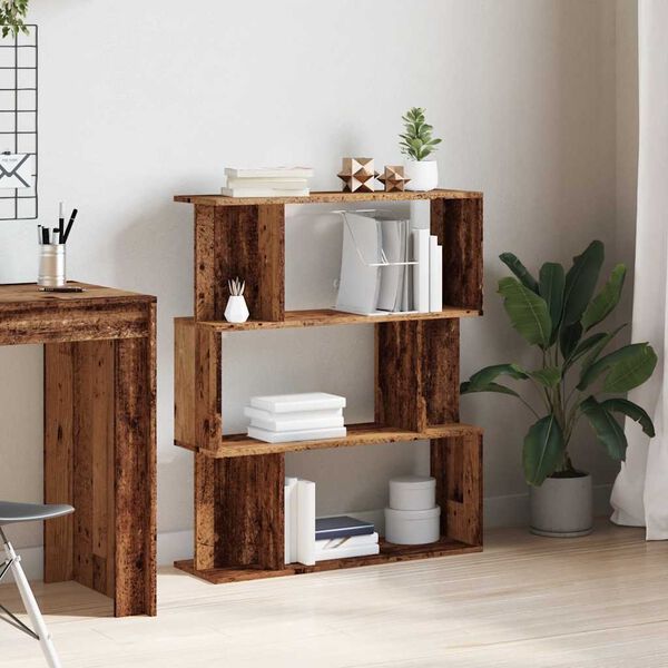 vidaXL Kirjakaappi vanhaa puuta 80x24x96 cm suunniteltu puu