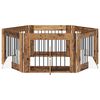 vidaXL Koiraportti jaloilla 6 pcs Vanha puu 80 x 60 cm Tekninen puu