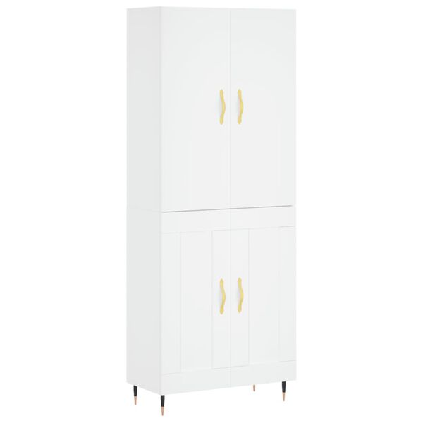 vidaXL Kaappi valkoinen 69,5x34x180 cm tekninen puu