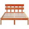vidaXL Sängyn runko päätyllä Ruskea 120 x 200 cm Täysi Mänty