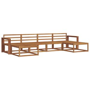 vidaXL Ulkosohvakokoelma 6 pcs Luonnollinen Tihe&auml; akasiapuu