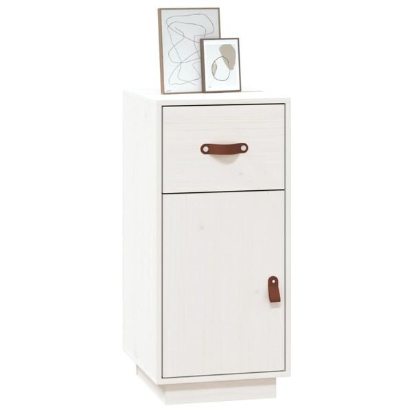 vidaXL Senkki valkoinen 34x40x75 cm täysi mänty