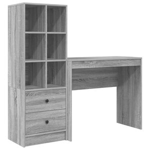 vidaXL P&ouml;yt&auml; Harmaa Sonoma 135,5 x 40 x 127 cm 2 kpl