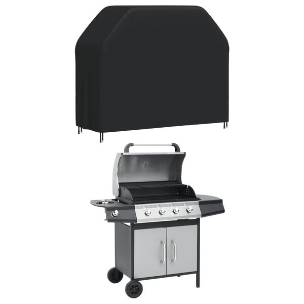 vidaXL Ulkogrillin suojus 147x61x112 cm musta 420D Oxford