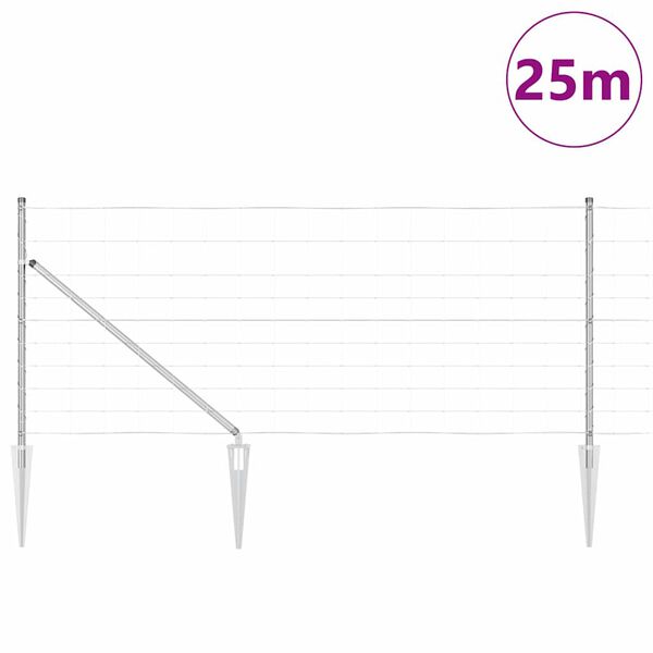 vidaXL Aitalatu Galvanoitu 25 x 1 m Ter&auml;s