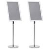 vidaXL Julistejalustat 2 pcs Hopea 45 x 32,7 x 108 cm Alumiini