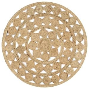 vidaXL K&auml;sintehty matto punottu juutti 120 cm