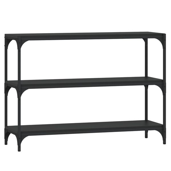 vidaXL Kirjahylly musta 100x33x70,5 cm tekninen puu ja ter&auml;s