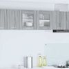 vidaXL Henkarikaappi ovella Harmaa Sonoma ja valkoinen 80 x 31 x 40 cm