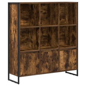 vidaXL Kirjahylly 99,5 x 30 x 108 cm Tekninen puu Savupuu