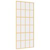 vidaXL Liukuovi kulta 90x205 cm kirkas ESG-lasi ja alumiini