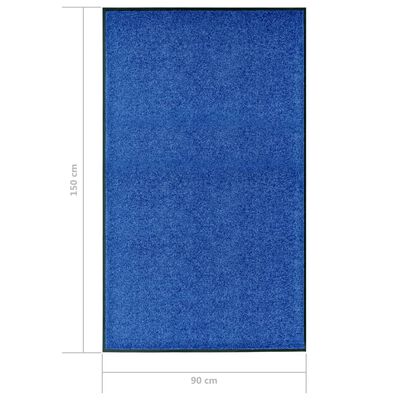 vidaXL Ovimatto pestävä sininen 90x150 cm
