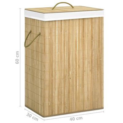 vidaXL Bambu pyykkikori 2 osiota 72 l