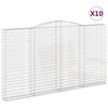 vidaXL Kaarevat kivikorit 10 kpl 400x30x220/240 cm galvanoitu rauta