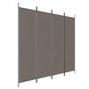 vidaXL 4-paneelinen Tilanjakaja antrasiitti 200x220 cm kangas