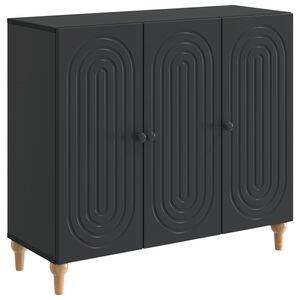 vidaXL Sivup&ouml;yt&auml; Musta 89 x 34,5 x 80 cm Tekninen puu