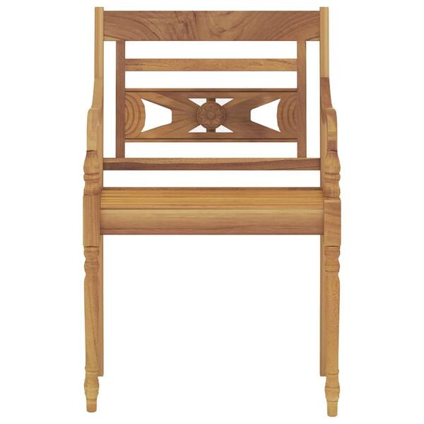 vidaXL 7-osainen Ulkoruokailuryhm&auml; t&auml;ysi tiikki