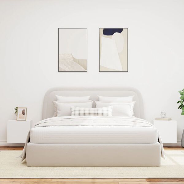 vidaXL TV-sein&auml;kaapit LED-valoilla 2 kpl valkoinen 40,5x35x40 cm