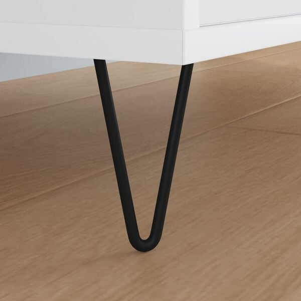 vidaXL Huonekalujalka 2 pcs Musta 54.1 x 54.1 x 100 mm Rauta