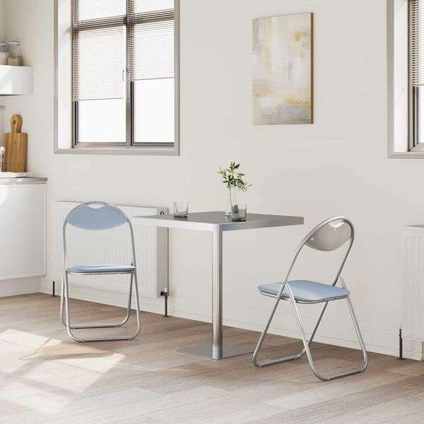 vidaXL Kangasl&auml;pp&auml;tuoli 2 pcs Harmaa 48 x 43,5 x 81 cm Nahkavaatetus