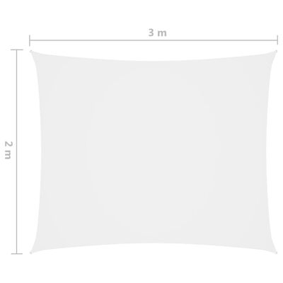 vidaXL Aurinkopurje Oxford-kangas suorakaide 2x3 m valkoinen