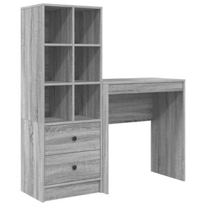 vidaXL P&ouml;yt&auml; Harmaa Sonoma 115,5 x 40 x 127 cm 2 kpl
