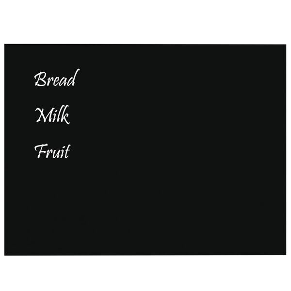 vidaXL Sein&auml;kiinnitteinen magneettitaulu musta 80x60 cm karkaistu lasi