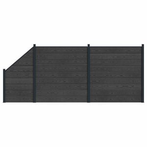 vidaXL Aidat Setti 3 pcs 446 x 186 cm WPC ja alumiini Musta