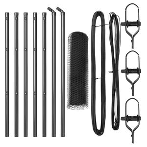 vidaXL Aitalatu Harmaa 10 x 0,4 m (13 mm verkko) Ter&auml;st&auml; ja PVC:t&auml;