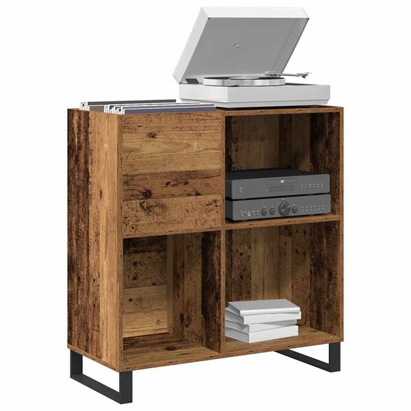 vidaXL Levykaappi hyllyll&auml; Vanha puu 85 x 38 x 89 cm Tekninen puu