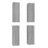 vidaXL TV-kaapit 4 kpl harmaa Sonoma 30,5x30x90 cm tekninen puu
